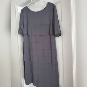 Grey Just Taylor Pleated Dress